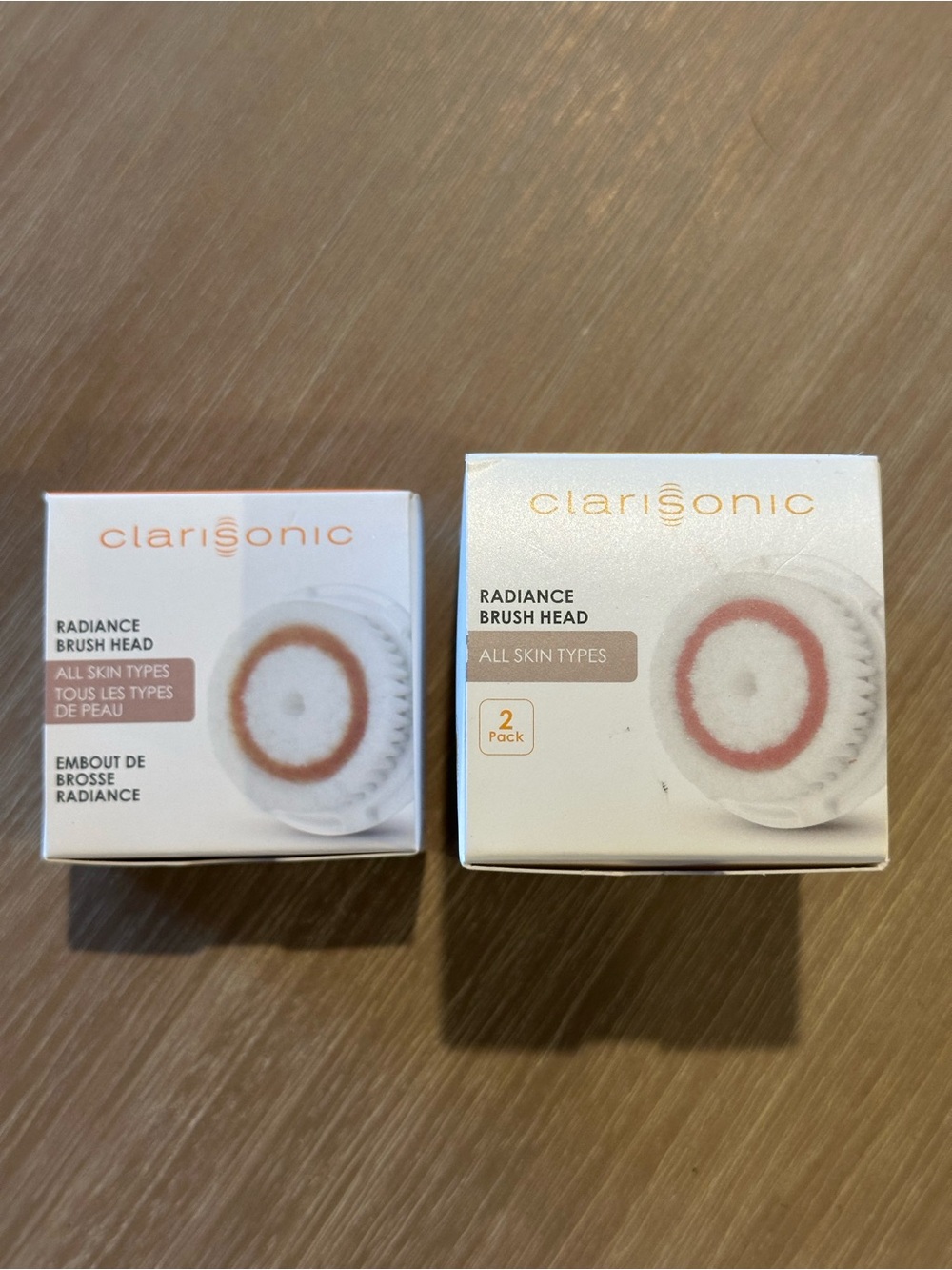 Clarisonic Radiance Brush Heads 3 Total OEM All Skin Types Discontinued NIB